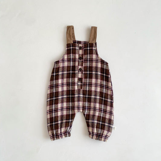Baby Plaid Overall Jumpsuit