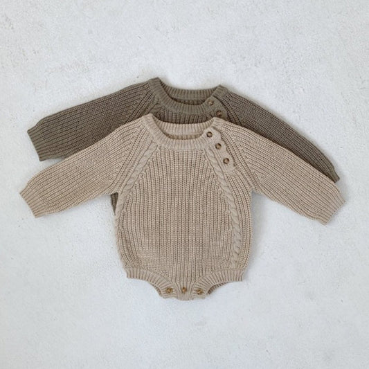 Long Sleeve Knitted Baby Romper